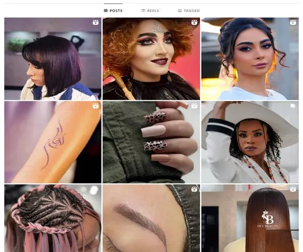 اینستاگرام سالن رنگ مو اسکای بیوتی