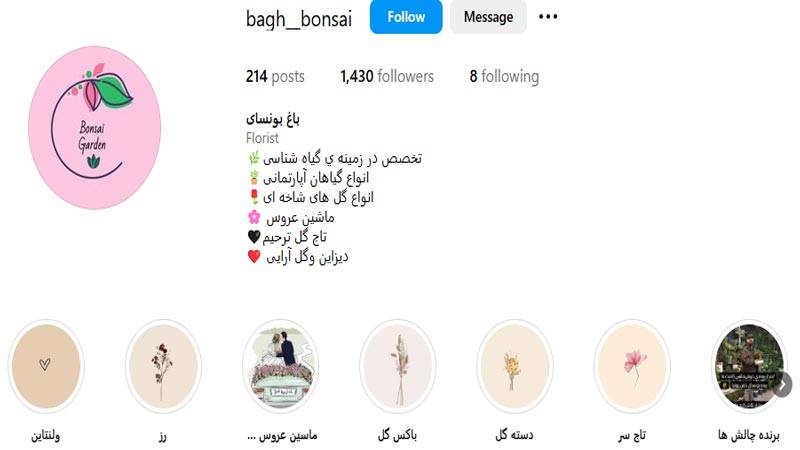 گل فروشی باغ بونسای
