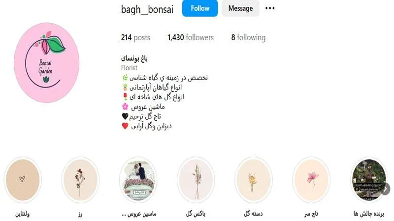 گل فروشی باغ بونسای