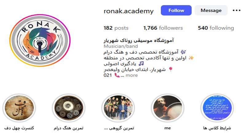 آموزشگاه موسیقی روناک