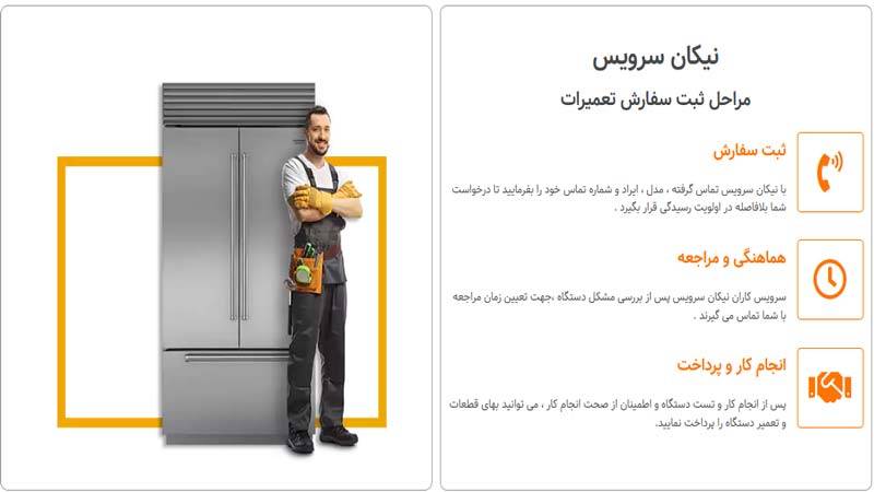 سایت تعمیرات یخچال نیکان سرویس